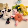 Kawaii Dam Elastiskt Hårgummiband Håraccessoarer Tecknad Plysch Groda Kanin Katt Gosedjur Scrunchie Flicka Hårband