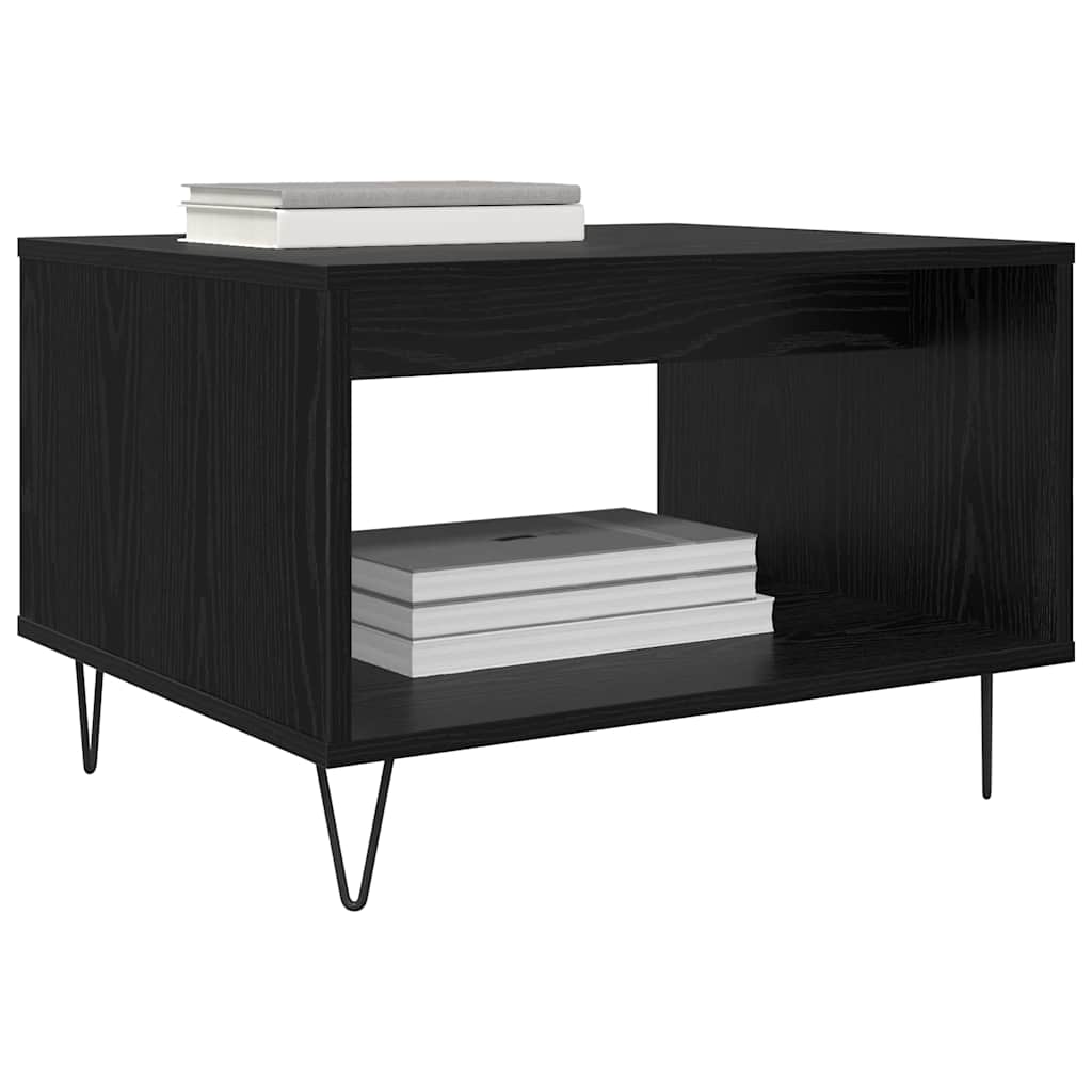 Coffee Table Black Oak Effect 60 X 50 X 40 Cm Engineered Wood