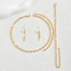 Yousheng 3 Pcs/Set Women Jewelry Set Rhinestone Choker Hanging Earrings Bracelet Set with Extension Chain Prom Party Bride Wedding Jewelry