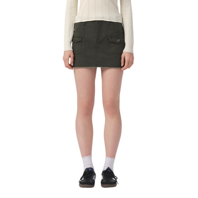 

Yescci Retro Style Denim Skirt Versatile Slimming Hip Skirt Nautical Green M