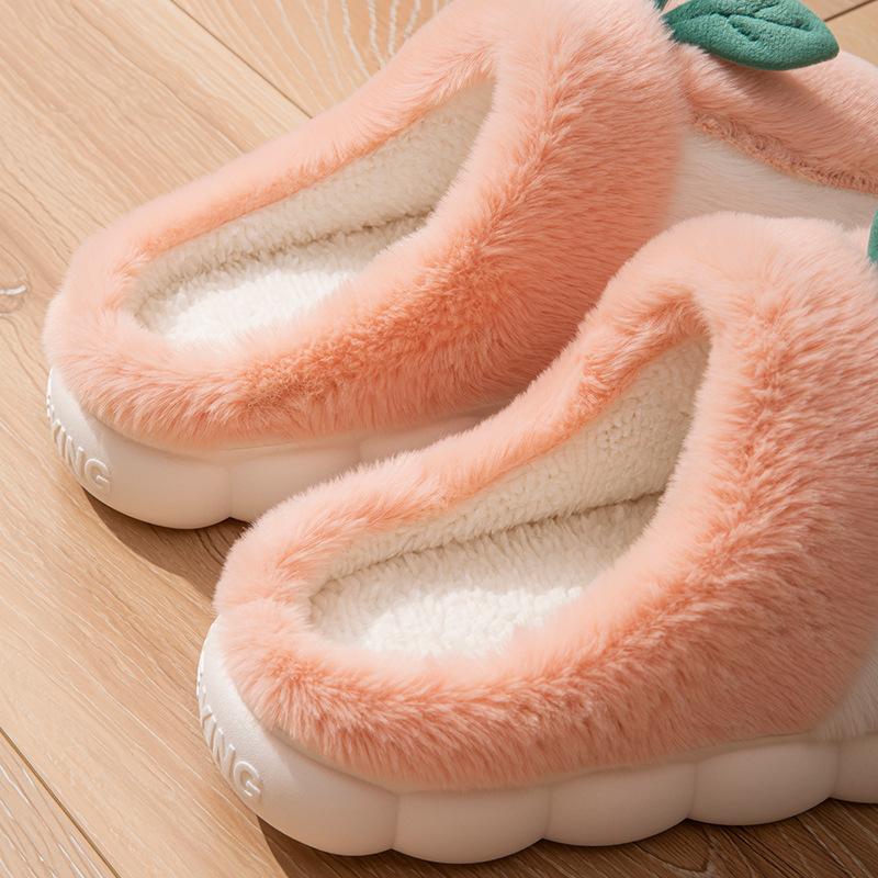 Autumn and Winter New Cotton Slippers Couple Indoor Cartoon Warm Home Home Non-slip Plush Cotton Slippers