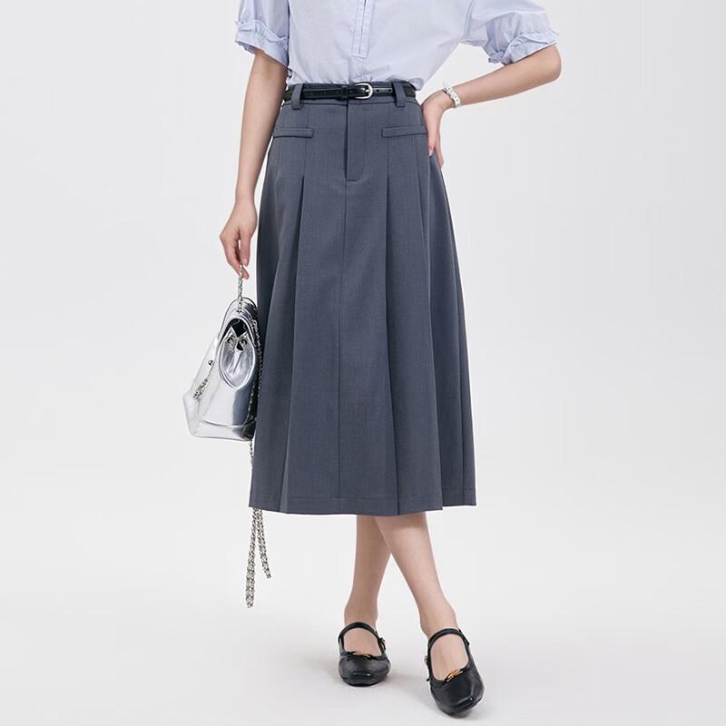 Trauman Women s High-Waisted A-Line Pleated Skirt L