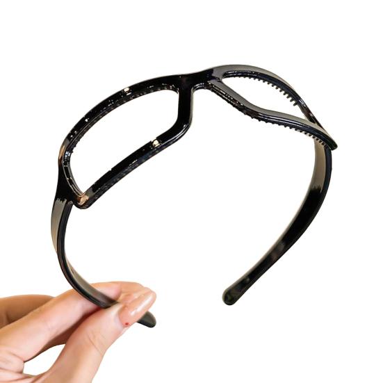 Women Headband Anti-slip Teeth Glasses Frame Design Acrylic Material Lightweight Hair Hoop Hair Accessories