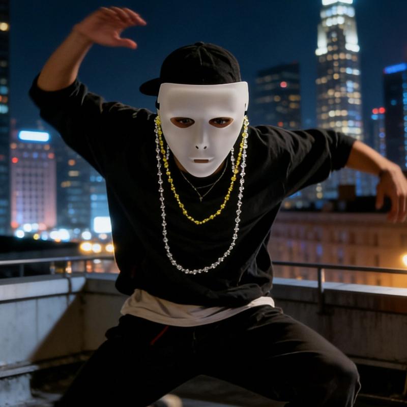 Dance Mask For Men And Women Lightweight Plastic Face Mask Comfortable Wear For Parties Performances Role Play
