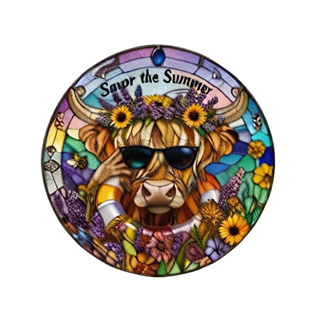 Acrylic Puzzle Window Hanging, Colorful Sunrise Sun Catchers Panel SunCatchers Puzzles Decor For Birthday Women, Men, Wife, Aunt, And Mom