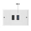 HDMIs USB3.0 Wall Plate USB3.0 Charger HDMIs Port Receptacle for Charging Supports 4K Ethernet Face Plate Office Setups