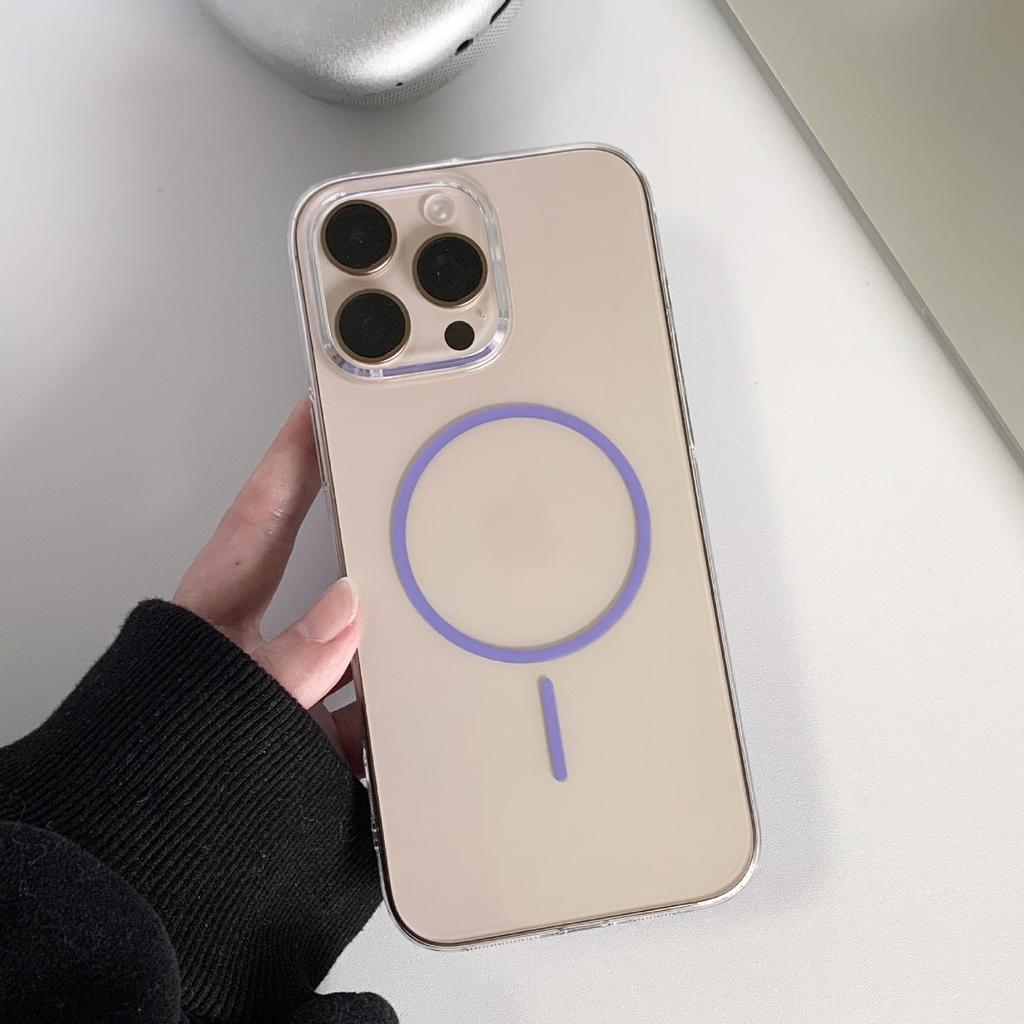 For IPhone16 Promax Magnetic Phone Case for Apple 15 All-inclusive Anti-fall 14 Transparent PC Protective Hard Case 13