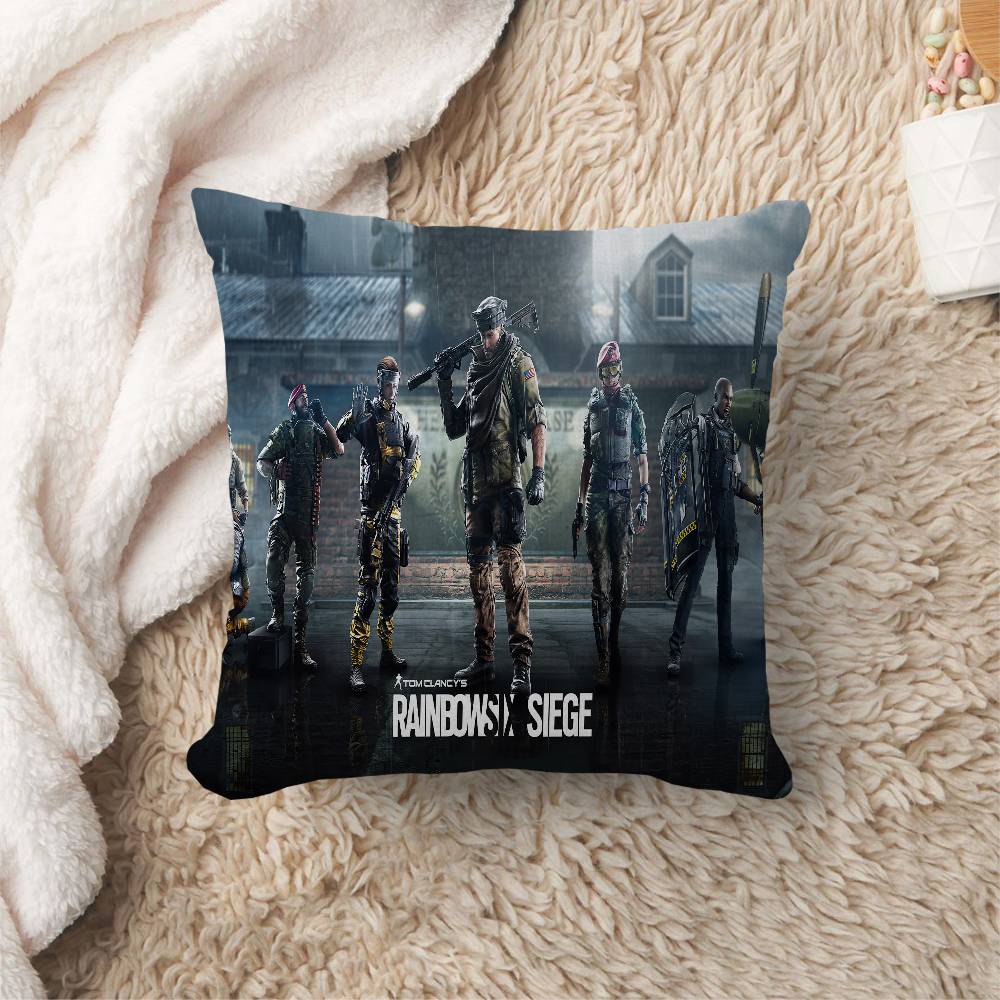 Game R-Rainbow S-Six S-Siege Lucky Dragon Pillow Cover Sofa Cushion Cover Home Room Decoration Children Gift