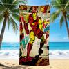 1Pc Iron Man Comic Art Beach Towel, Quick Dry, Multi-Use for Beach Pool Gym Yoga Home Travel, Christmas, Halloween, Xmas Gift M928674