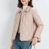 Minimalist Women's Pointed Collar Solid-Color Down Jacket - Short Fit Oversized Coat