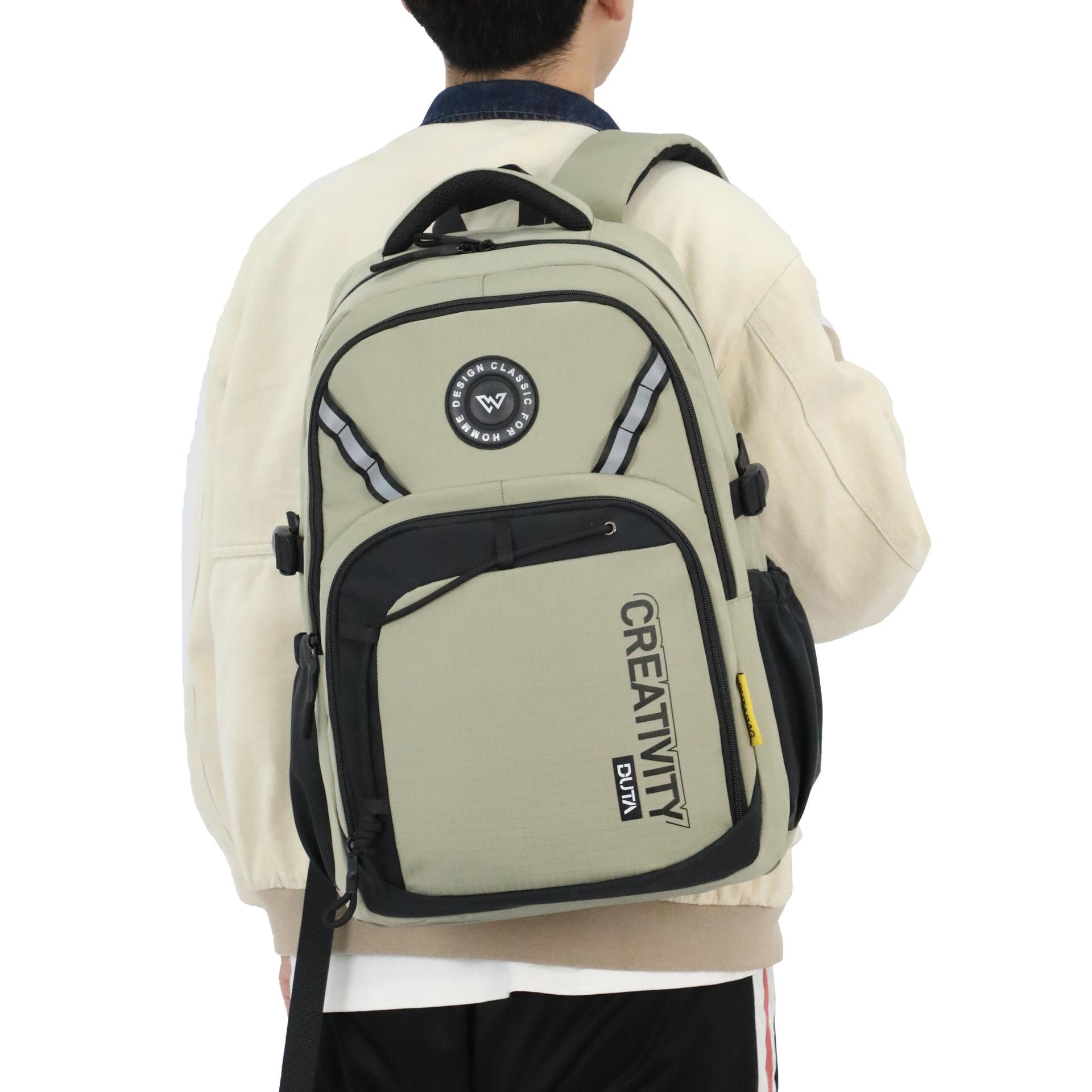 Jmg Bags Men's White Large-Capacity Casual Travel Backpack, Waterproof Backpack For Sports And Commuting