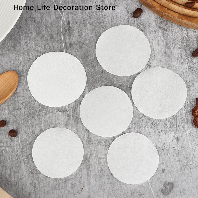 100pcs Espressos White Filter Papers 54/56/60/62/64/68mm Replacement Coffee Paper Round Coffee Filter Papers for Espressos Maker