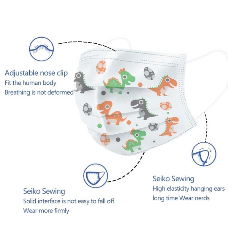 Buy 1500PCS Girls Children Face Mask 3 Layers Facial Protective Anti