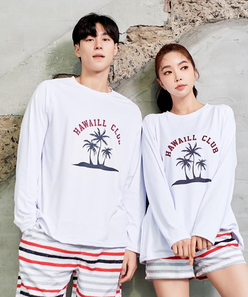 VENDIS Hawaii Club Long-Sleeve Couple Rash Guards