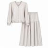 GGPX New York V Neck Plain Office Look Two Piece Gq8st008f