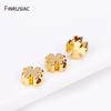 18k Gold Plated Brass Heart Spacer Beads For DIY Jewelry Making Supplies,Heart Loose Beads For Handmade Beading Jewelry Material