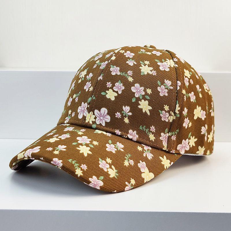 Hats Men's and Women's Floral Baseball Caps Spring and Summer Printed Flowers Sun Protection Travel Duck Tongue Hats