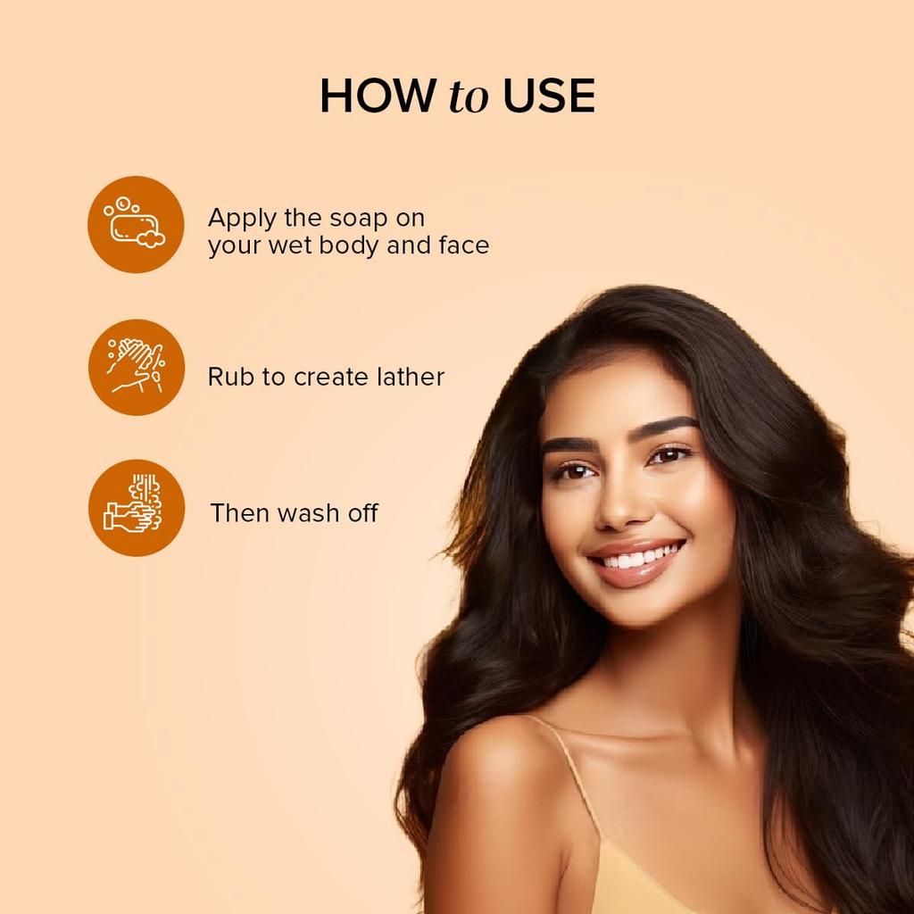 KHADI NATURAL Sandalwood Soap Pack of 1 | Handmade Herbal Bathing Soap for Hydrated Soft Skin, All Skin Types, 125gX 5pcs