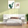 VidaXL Headboard with Cabinets White Engineered Wood 3115676
