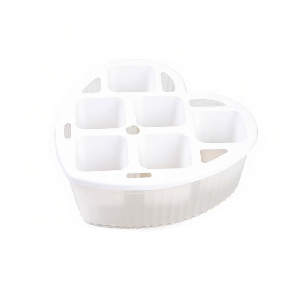 Clear Tulip Hydroponic Flowerpot With Breathable Support Basket Flower Pot  Home Decoration White-Heart-shaped