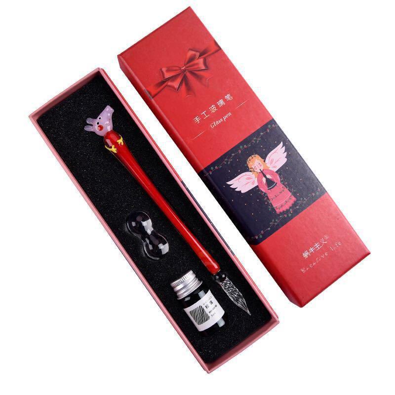 Farbige Glas-Dip-Feder Geschenkbox - Signatur & Kreativer Swatch-Stift