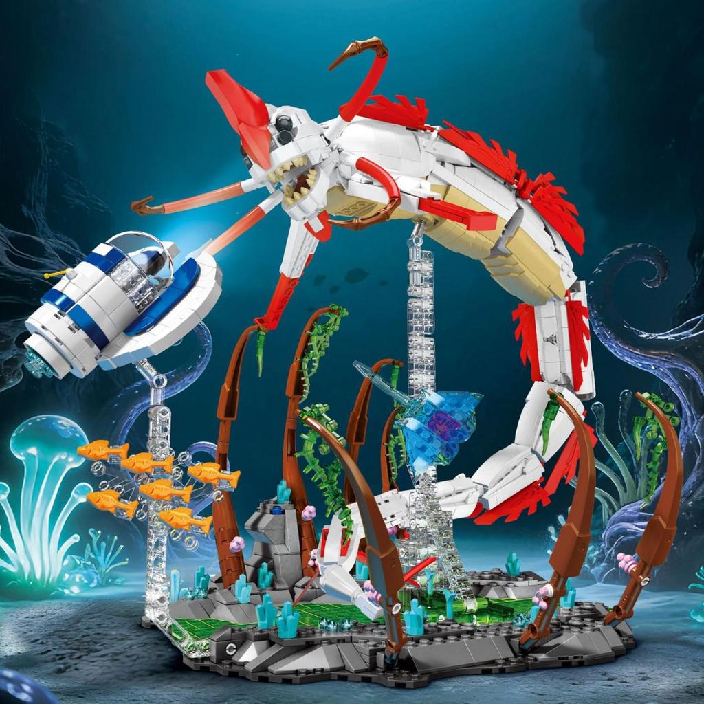 Grim Reaper Long-Neck Mecha Building Blocks Toy for Boys - Assembly Model Ornament Gift