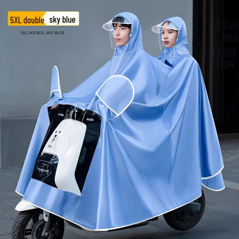 Unisex Full-Length Waterproof Rain Cape for Scooters & Motorcycles