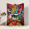 1 peça Cobertor de Flanela Teen Titans - Leve Macio Quente para Todas as Estações para Sofá, Cama, Viagem, Acampamento L1029096
