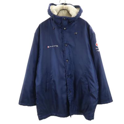 Champion 90s Old Coat L Navy Back Bore Men's Used