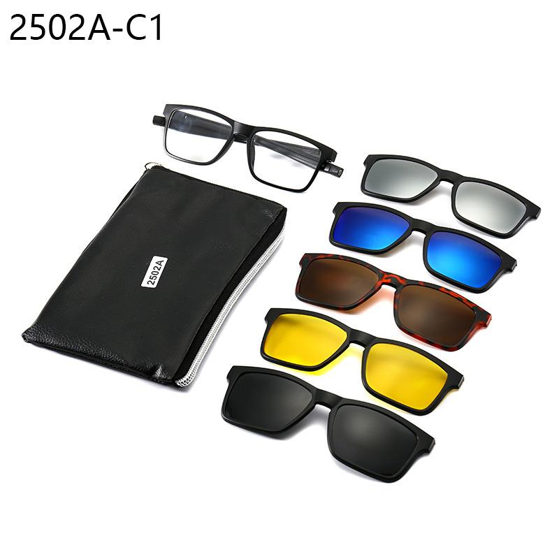 Night Vision Magnetic Reading Glasses Anti Blue Light Unisex Optical Prescription Sunglasses Anti Slip Chain