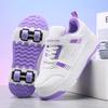 Kinder Vierrad Rollschuhschuhe Sneaker Vierrad Rollschuhschuhe Jungenschuhe Doppelrad Rollschuhschuhe für Mädchen