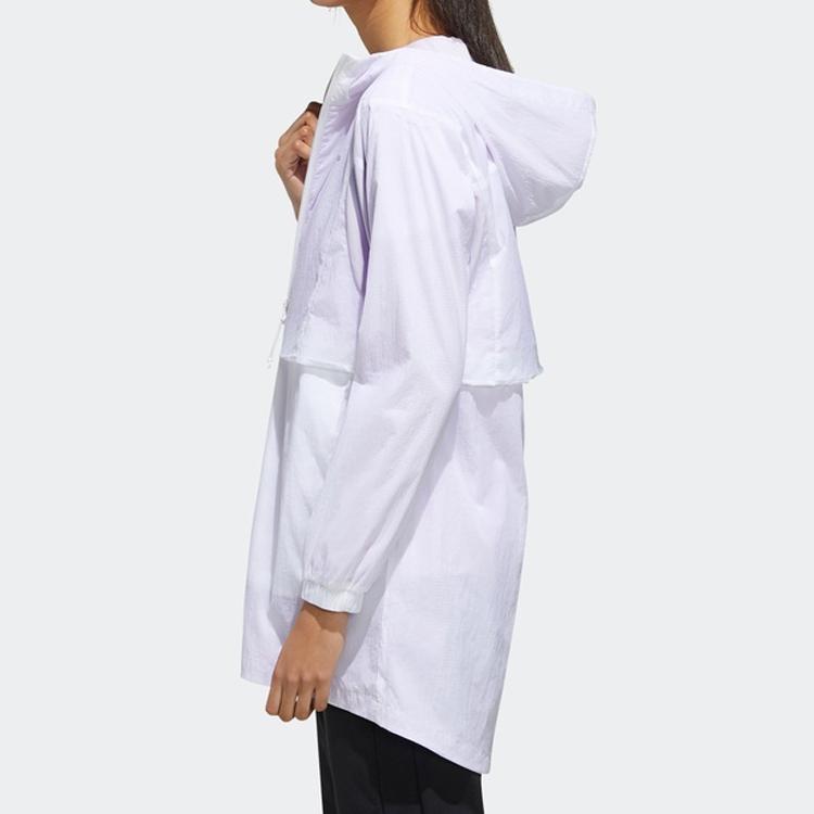 Adidas Neo Solid Color Long Coat Women Coats White FN6432