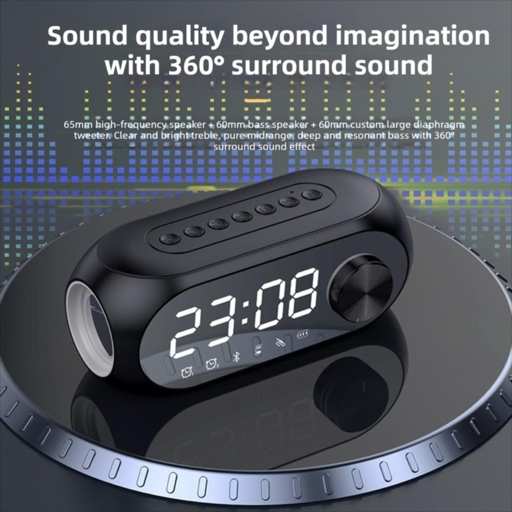 Wireless Radio FM Music Player Rechargeable Heavy Subwoofer BT Speaker Car Alarm Clock Car Use