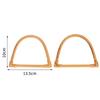 2Pcs Round D-Shaped Resin Purse Handles Non Slip DIY Replacement Bag Straps for Clutch Tote Handbag Repair