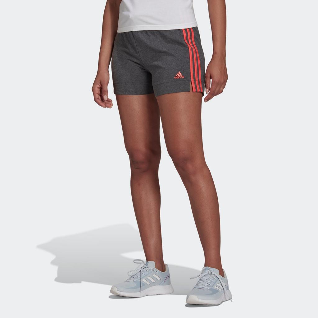 Adidas Essentials Lightweight Sports Series 3-Stripes Shorts Women Shorts Dark-Heather-Grey HD1810