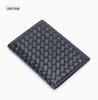 Sheepskin Woven Passport Holder: Women's Genuine Leather Multi-Card Slot Vertical Wallet