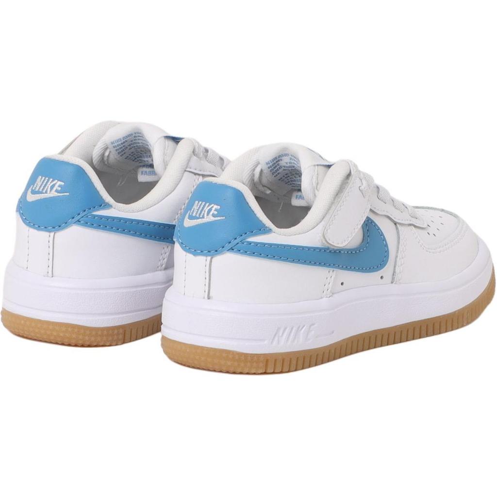 Nike Force 1 Low EasyOn PS White Blue Beyond Gum Kids Sneakers Gum-Light-Brown FN0237-115