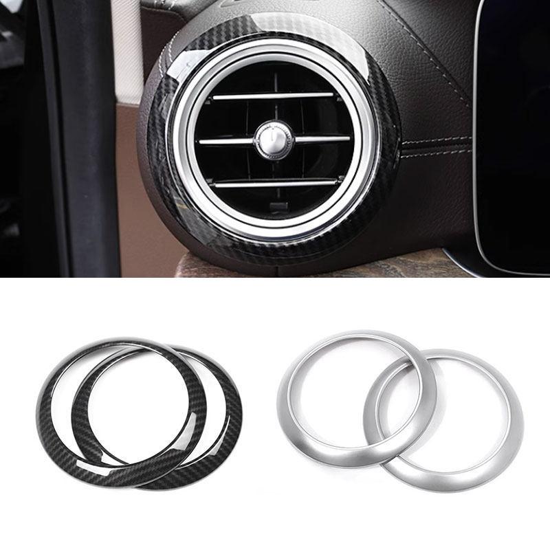 For Mercedes Benz E Class W213 2016 2017 2018 ABS Car Side Air Conditioning Vent Outlet Ring Frame Cover Protective Trim