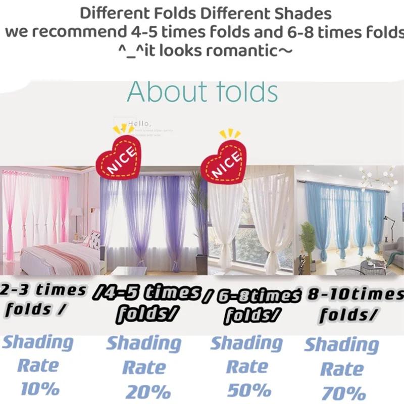 Romantic Home Decor Rose Voile Perspective Curtains Living Room Window Tulle Only Screening Curtain With Light Filtering Polyester Perfect For