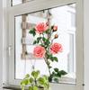 Romantic Pink Rose Window Stickers, Self-adhesive Waterproof Glass Stickers, Home Decoration Wall Stickers