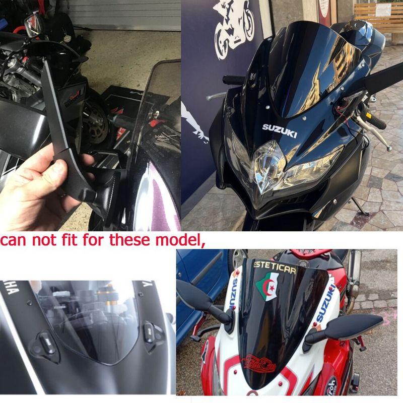 Wing Rearview Side Mirrors LED Turn Signal For Suzuki GSXR 600 750 1000 GSX1000 For HONDA, Yamaha Motorcycle Accessories