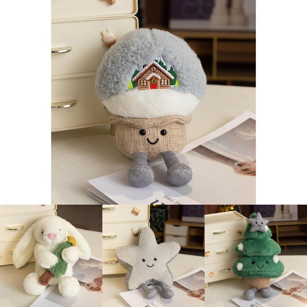 Jc Christmas Tree Rabbit Star Snowball Plush Doll For Holiday Gift Giving