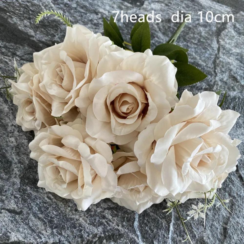 Wedding Decor Rose Dusty Pink Blush Nude Light Coffee Rice White Artificial Rose Flower Row Road Guide Flower S Dropshipping