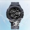 Essentials Men's Digital Watch Shockproof Round Dial 50m Waterproof Light-up Wristwatch for Time Organizing & Meeting