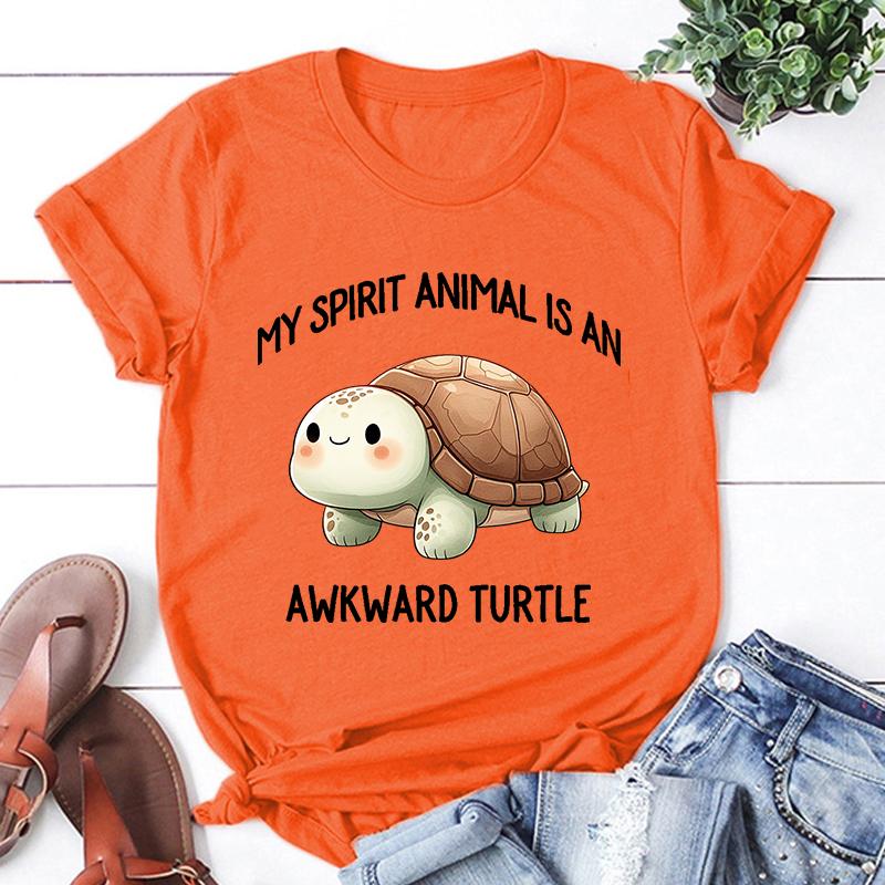 Mým duchovním zvířetem je neohrabaná želva potisk tričko pánské/dámské topy trička léto chladné volné krátký rukáv