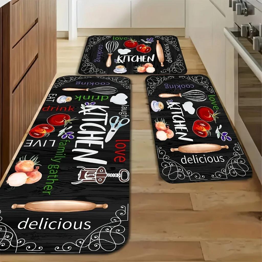 1 STK Blumen Willkommen Muster Fußmatten Küchenteppiche Rutschfest Pop Design Badezimmerteppiche Badematte Teppich für Zuhause Spüle Wäsche Dekor