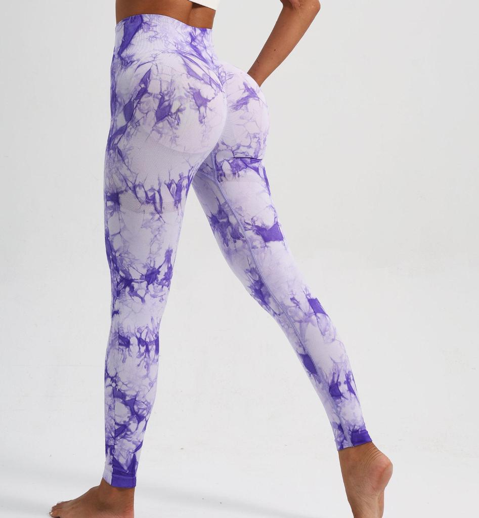 Southeast Asia Style Tie-Dye Butt-Lifting Yoga Pants