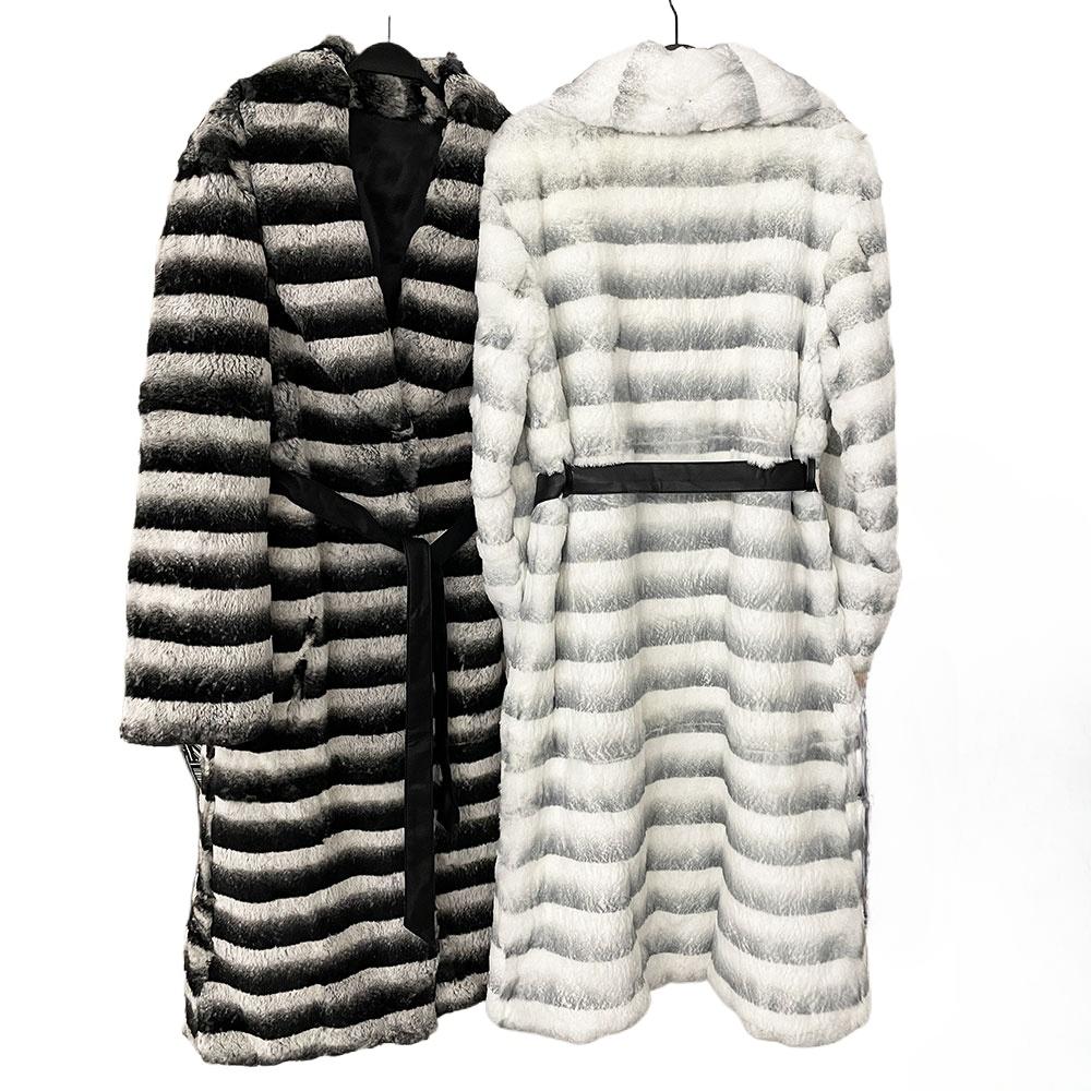 OFTBUY 2024 Winter Fashion Thickened Warm Long Natural Lazy Rabbit Fur Coat Women's Luxury Genuine Fur Coat Casual Loose