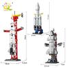 Mini Aviation Manned Rocket Model Building Blocks Space Aerospace Station Bricks City Construction Toys for Children