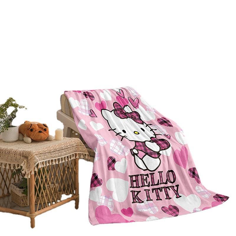 Cartoon Kt Kat Doppelseitige Flanell 3D Digitaldruck Decke Decke